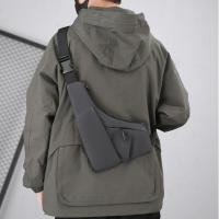 Bolso de pecho ajustable antirrobo para hombre Bolsa de cuero de ocio en forma de triángulo, tarjetero cruzado, bolso bandolera deportivo para ciclismo y montar - details 2