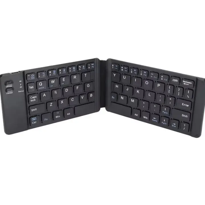IPSDI Teclado plegable inalámbrico con Bluetooth Para iPhone, ipad, teléfono inteligente, Mini teclado de viaje recargable - 1