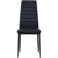 Sillas de Comedor Juego de 4 Sillas de Metal para Cocina, Silla de Mesa Comoda Silla con Asiento Tapizado, Negro - details 56