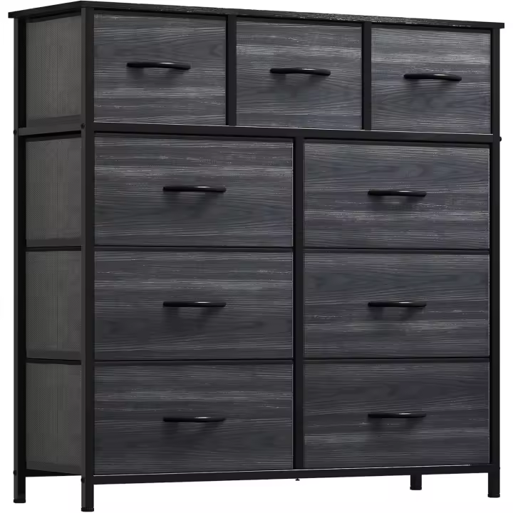 Cajonera de Tela Extraíble de 9 Cajones Cómoda para Sala de Estar, Dormitorio, Habitación Infantil - 1