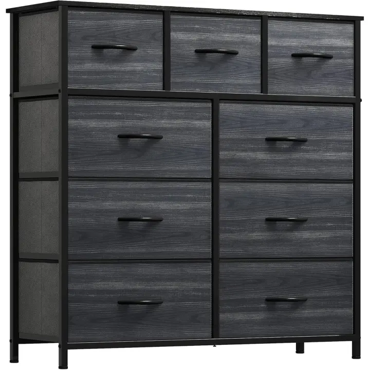 Cajonera de Tela Extraíble de 9 Cajones Cómoda para Sala de Estar, Dormitorio, Habitación Infantil - 1