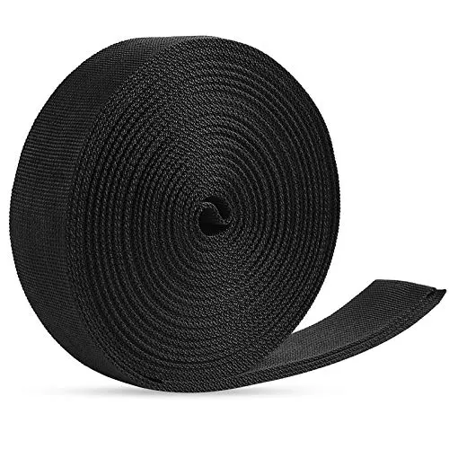 Cinta de embalaje de nailon negro de alta resistencia, 5cm, 10m, ideal para manualidades DIY, uso en exteriores e interiores - 1