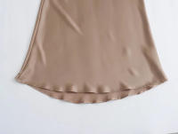 TRAFZA-faldas lisas de satén para mujer, faldas largas de cintura elástica para fiesta en la playa, trajes informales holgados, 2024 - details 18
