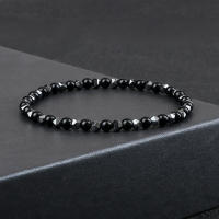 Pulseras de cuentas de hematita Irregular de 4mm para hombre, pulseras y brazaletes de cuentas de piedra de Lava de ojo de tigre Natural, Pulsera de joyería clásica para mujer - details 8
