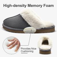 Zapatillas mullidas de invierno para mujer, zapatos peludos y peludos para el hogar, Zapatillas de casa de piel sintética, Zapatillas de felpa para interior, cómodas y cálidas, zapatillas planas silenciosas - details 12