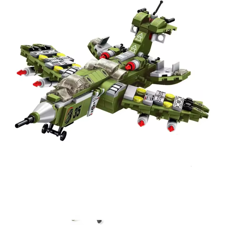 Juguete de Bloques de Construcción Militar Destroyer de Arma de Tanque de Luchador para Niños - 1