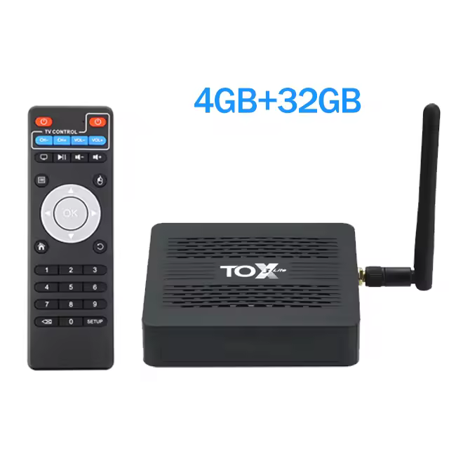 Dispositivo de TV inteligente TOX3, decodificador con Android 11, Amlogic S905X4, 4GB, 32GB, 1000M, LAN, 2,4G, 5G, Wifi Dual, BT4.1, 4K, USB3.0 - 1