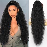 Peluca con cola de caballo con Clip para permanente de maíz, Clip ombré en cola de caballo larga ondulada y rizada, extensión de cola de caballo con cordón, peluca de cola de caballo para fiesta - details 8