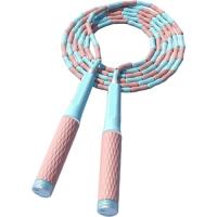 Cuerda de saltar con cuentas segmentadas, longitud ajustada, enredos libres, cuerda de Fitness para niños, hombres y mujeres - details 0