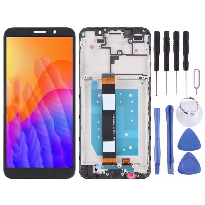 Pantalla LCD OEM para Huawei Y5p digitalizador montaje completo con marco (negro) - 1