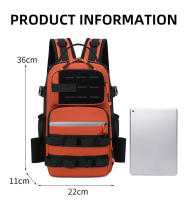 Mochila táctica para señuelos de pesca con soportes para caña, accesorios para cajas de peces grandes, para acampar al aire libre, senderismo, caza, bolso de hombro de viaje - details 1