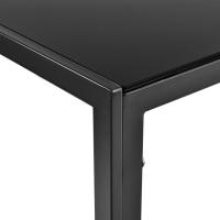 Elegante mesa de comedor con encimera de cristal 105cm x 60cm x 75cm blanco - details 8