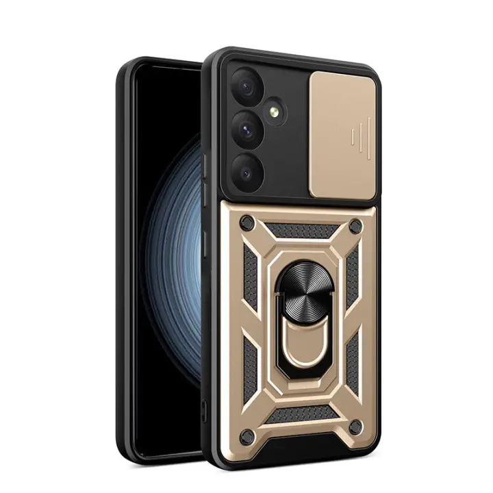 Funda de lujo para cámara Carcasa deslizante de tapa de TPU+PC Protector de Galaxy A55, A35, A25, A15, A05S - 1