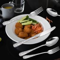 Juego de Platería Floral de Acero Inoxidable 6 Piezas de Cubierta Plana con Diseño Tallado de Rosa - details 0