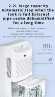 Deshumidificador para el Hogar, Deshumidificadores de 2200ML para el Baño del Dormitorio, ultra silencioso, Apagado Automático - details 15