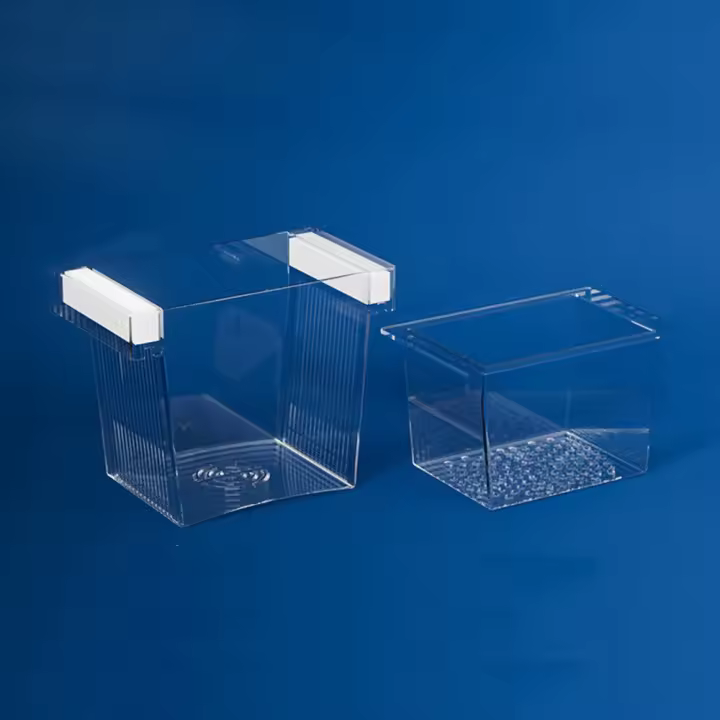 Caja de aislamiento de cría de peces flotante acrílica, caja de incubación de tanque de peces de alimentación transparente, suspensión Ornamental - 1