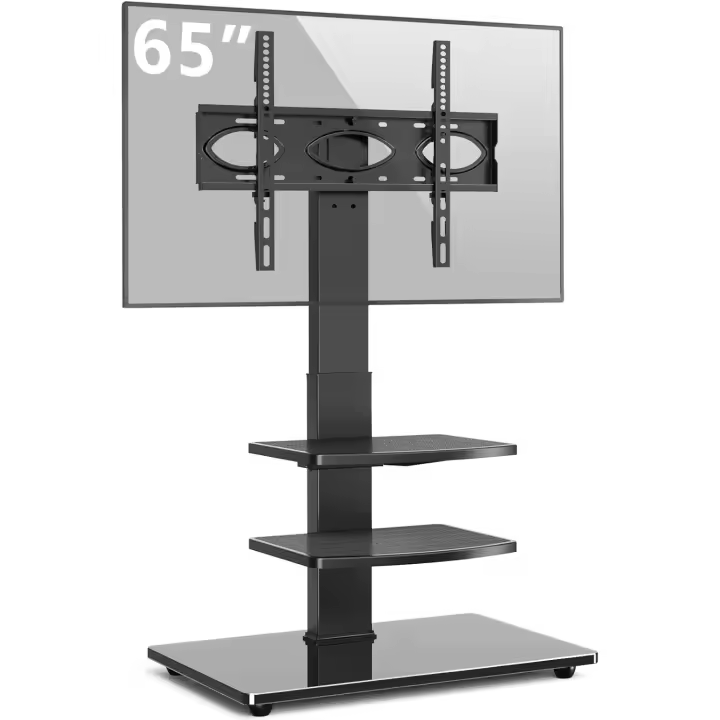 Soporte TV Pie para Pantallas de 32 a 70 Pulgadas de Curvos Planos Plasma OLED LCD LED hasta 50 kg, Soporte TV Pie Altura Ajustable con Giratorio, MAX VESA 400x400 mm - 1