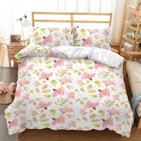 Cubierta de Edredón con Estampado Floral Duvet King Set de Ropa de Cama Suave Microfibra con Patrón Geométrico Funda de Cojín con 2 Fundas de Almohada - details 18