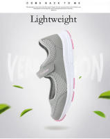 Zapatos informales de verano para mujer, zapatillas suaves y portátiles, suela plana, transpirables, sin cordones, color blanco - details 4