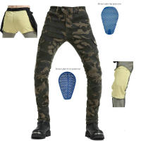Motocicleta jeans hombres, todoterreno camuflaje multi-bolsa monos Kevlar anti-caída bicicleta pantalones de montar, resistentes al desgarro. - details 1