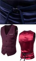 2019 nuevos hombres Slim Fit otoño chaleco de un solo pecho estilo coreano ropa Casual bolsillo falso para una silueta más delgada - details 4