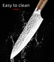Cuchillo De Cocina Profesional Forjado a Mano Con Mango Para Frutas Vegetales Carne Y Verduras Hoja De Acero Carbono Cuchilla Afilada Con Soporte - details 8