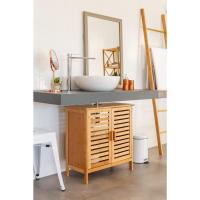 Mueble bajo Lavabo nórdico marrón de bambú para Cuarto de baño Basic - details 8