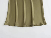 TRAFZA-faldas lisas de satén para mujer, faldas largas de cintura elástica para fiesta en la playa, trajes informales holgados, 2024 - details 26