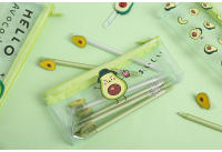 Estuche de lápices de frutas Kawaii Lindo Avocado Regalo para niños Caja de lápices transparente para escuela Suministros de papelería - details 6
