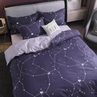 Cubierta de Edredón Moderna y Sencilla con Diseño de Flores a Cuadros para Cama Doble Tamaño King en Color Rosa - details 2