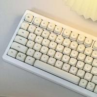 Simple Milky  Cute Cat Theme Keycap 1eys PBT Sublimation MOA Profile Round Ball Caps Korean nical Keyboard Keycaps - details 2