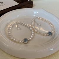 Pulsera de Perlas con Gemas Azules Estilo Retro Ligero de Lujo para Mujer - details 3