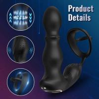 Vibrador de Estimulación Profesional APP para Hombres Masajeador de Prostate con Anillo de Corcho - details 1