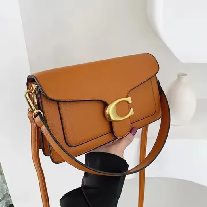 Bolso de mano para mujer con diseño de caviar, pequeño y cuadrado diagonal - 1