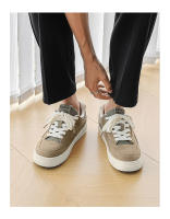 Zapatos deportivos transpirables de primavera para hombre, de estilo informal, con cordones, versátiles y de suela gruesa, de estilo sencillo, color blanco - details 11