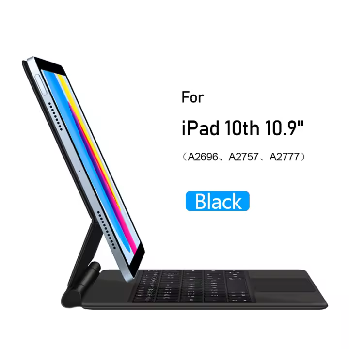 AJIUYU-Teclado mágico Para iPad, Teclado en Español, Folio magnético, 10,9 Pulgadas, 2022, con Panel táctil - 1