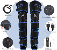 Masajeador de piernas con presión de aire para relajación muscular y drenaje líquido 360 °   Promueve la circulación sanguínea - details 19