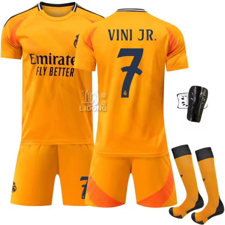Adulto 2425 Real Madrid Uniforme de fútbol local Traje Versión correcta No. Camiseta de Mbappé de 9 Mb con calcetines 5 Bellingham Factory - 1