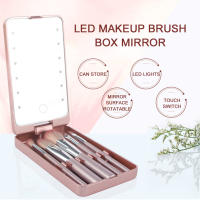 Espejo de maquillaje Caja de almacenamiento Espejo de maquillaje compacto plegable - details 3