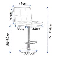 Taburete de Bar Moderno Diseño de Counter de Cocina de Pub con Asiento Ajustable y Giratorio - details 0