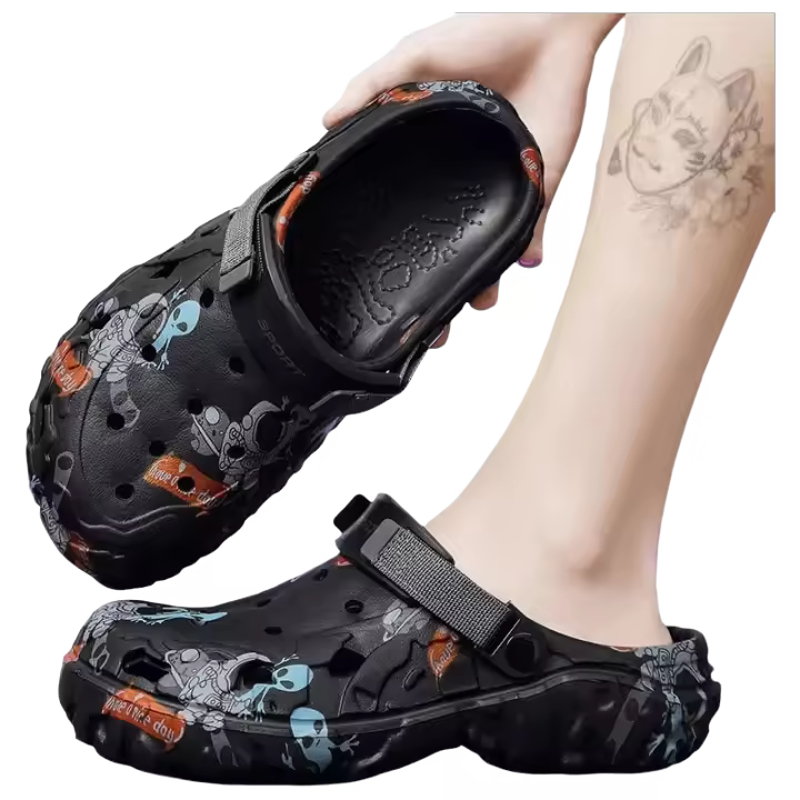 Clogs De Verano Para Hombres Sandalias De Plataforma EVA Pantuflas Casuales Tallas Grandes 46 47 Zapatos Planos Moda Unisex Para Playa - 1