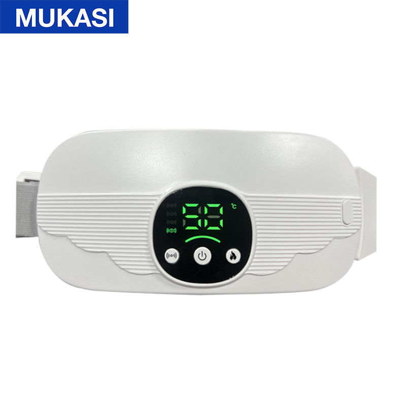 Almohadilla Térmica Menstrual MUKASI, Cinturón Térmico Eléctrico USB, 4 Niveles de Calor y 4 Modos de Masaje, Soporte Lumbar Calentado para Alivio del Dolor Menstrual