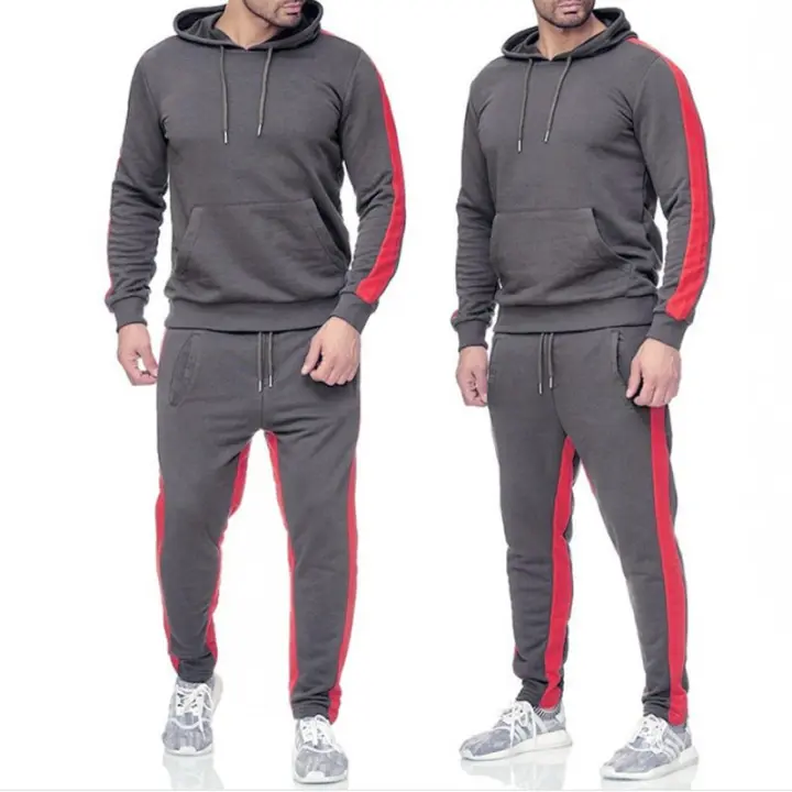 Pantalones de sandalia con capucha de crochet, sudadera deportiva informal, estilo de pareja, otoño e invierno, 2 piezas - 1