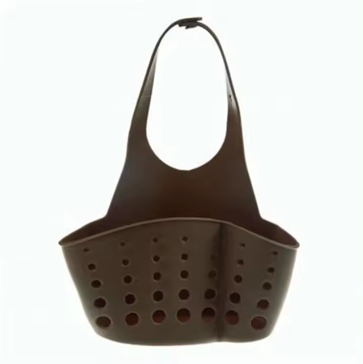Organizador de Estante de Lavabo de Doble Capa Soporte de Almacenamiento de Jabón y Esponja Colgante de Silicona Accesorios de Organización de Cocina - 1