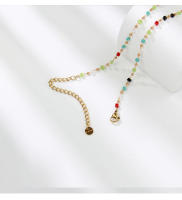 Collar de cristal de colores simples, cadena de clavícula, regalo - details 4