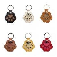Llavero divertido y bonito con garra de gato, bolsa de almacenamiento de pelo de mascota creativa, llavero de cuero PU, colgante de pata de perro, bolsa colgante - details 1