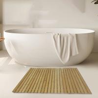 Alfombra de baño de bambú Natural de 40x60cm, alfombra rectangular plegable para suelo de ducha, alfombra de baño antideslizante impermeable, alfombra para dormitorio - details 2