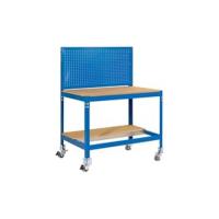 Banco de Trabajo Taller, Capacidad Carga 600 kg, 1445x1210x610 mm, Mesa de Trabajo, 1 Cajón, Azul/Madera - BT2 - details 6