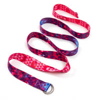 Yoga Stretch Belt With Design Colorful 183CM Length Cotton Polyester Soft Durable Skin-friendly Yoga Stretch Band For Women - details 4