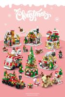 Juego de bloques de construcción 6 en 1 para niños, juguete de ladrillos para armar tren y árbol de Navidad, con luz, para regalo de Navidad - details 1